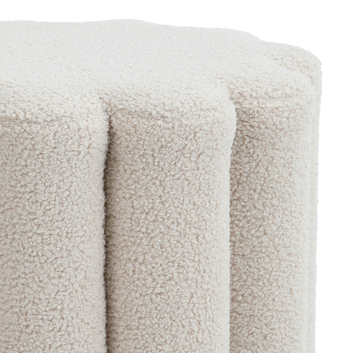 HOCKER DAHLIA Beige - Beige, Textil (35/40/35cm) - SVITA