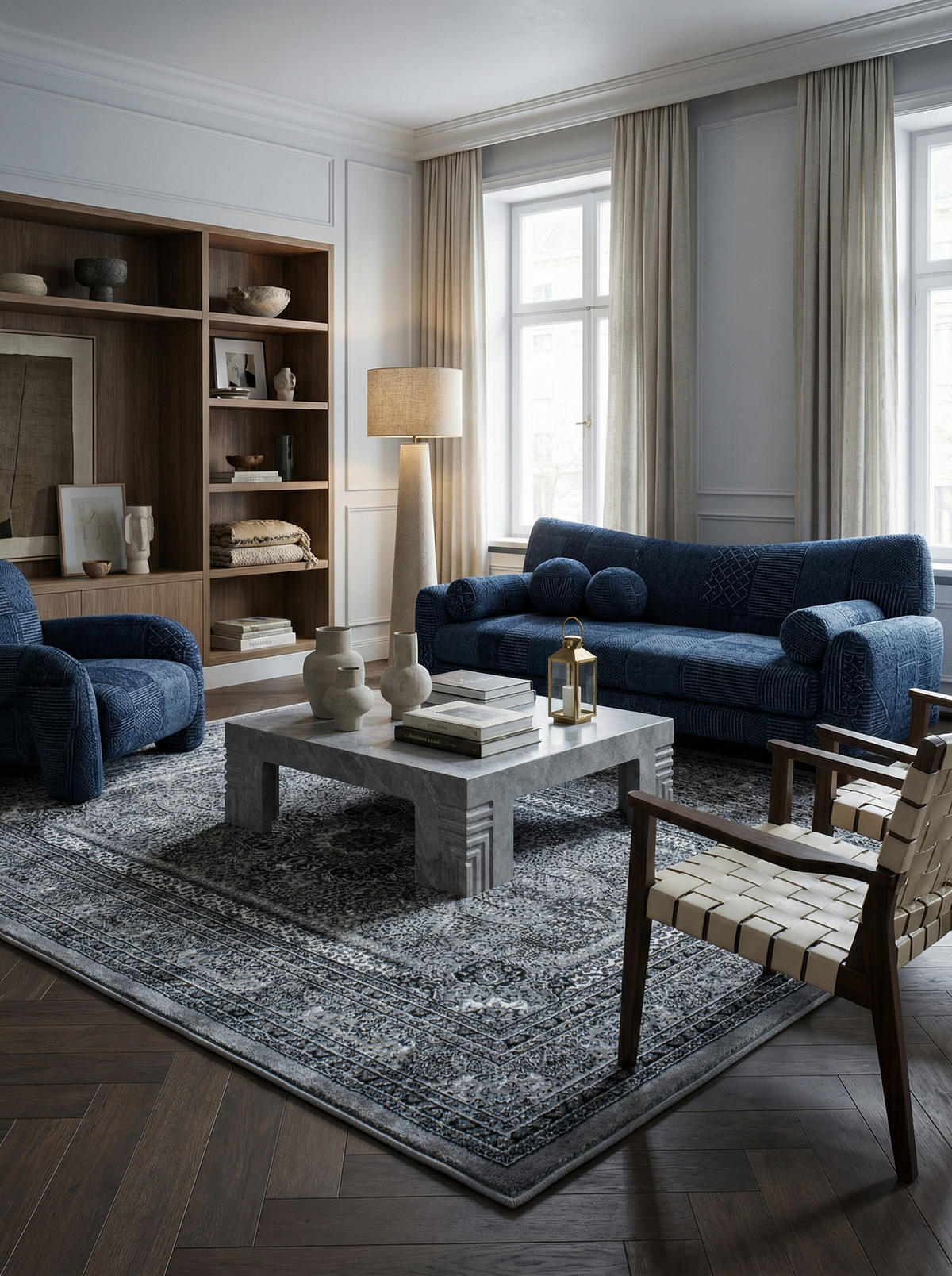 ORIENTTEPPICH Kurzflor Polypropylen saugroboter Wohnzimmer Grau Rechteckig 160x230 - Grau, Textil (160/230cm) - KADIMA DESIGN