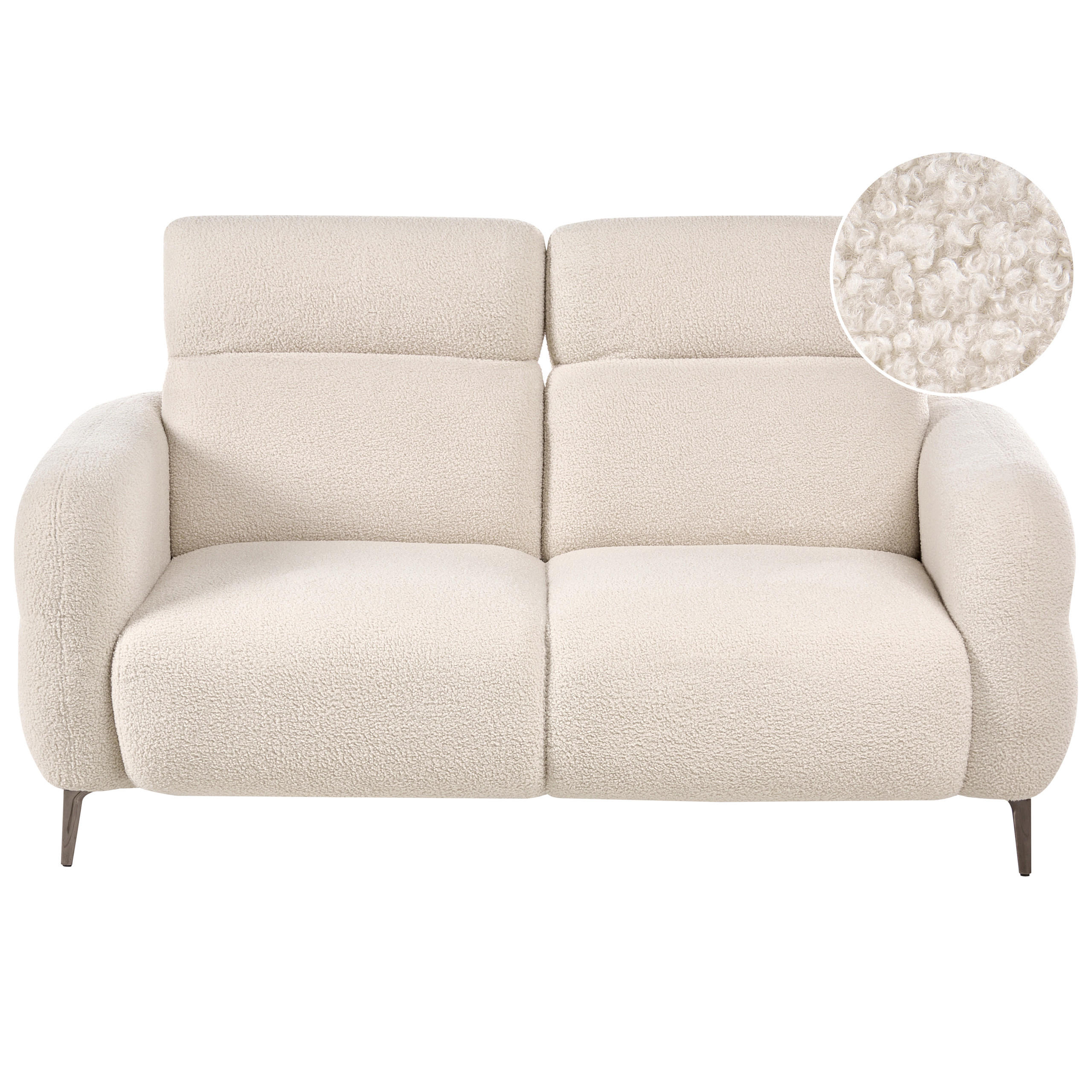 Beliani 2-Sitzer-Sofa Creme 164x78x92 cm