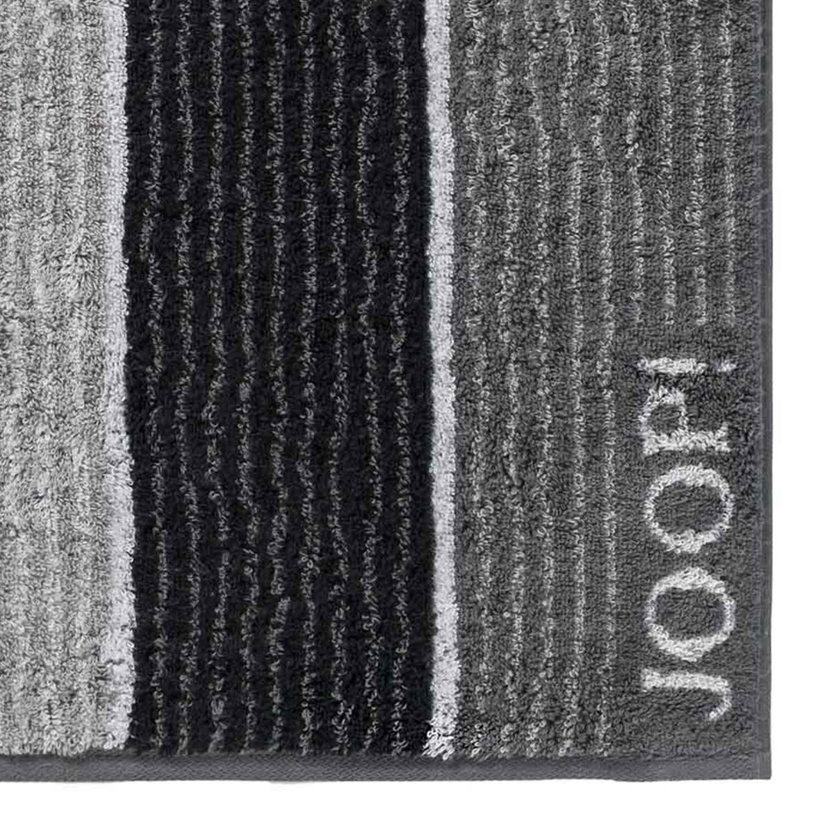 GÄSTETUCH Unisex Classic Frottier Grau 3er Pack Baumwolle - Schwarz, Textil (200/135cm) - Joop!