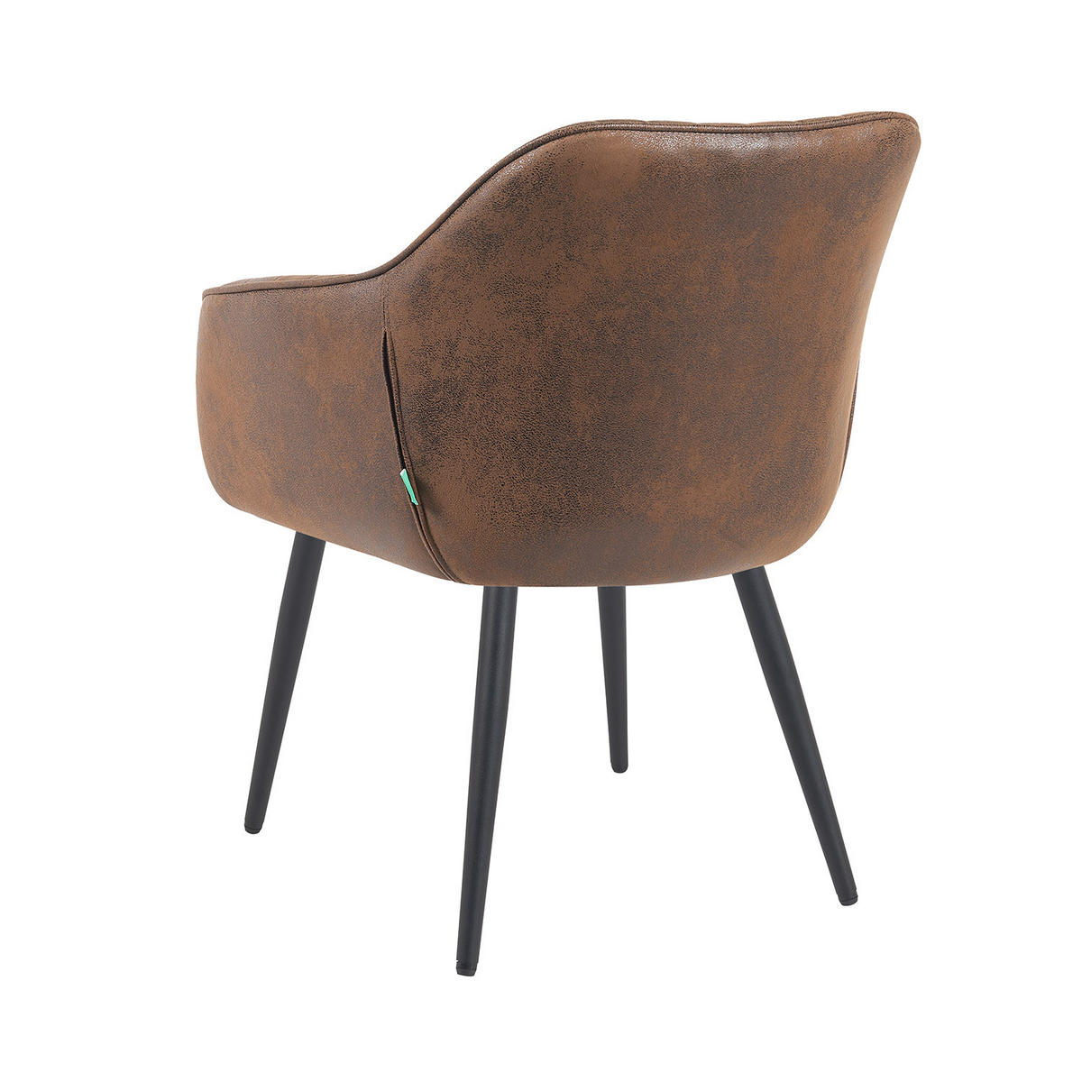 ESSZIMMERSTUHL Mika-Bela - Schwarz/Braun, Textil/Metall (60/82/61cm) - DUBI Möbel