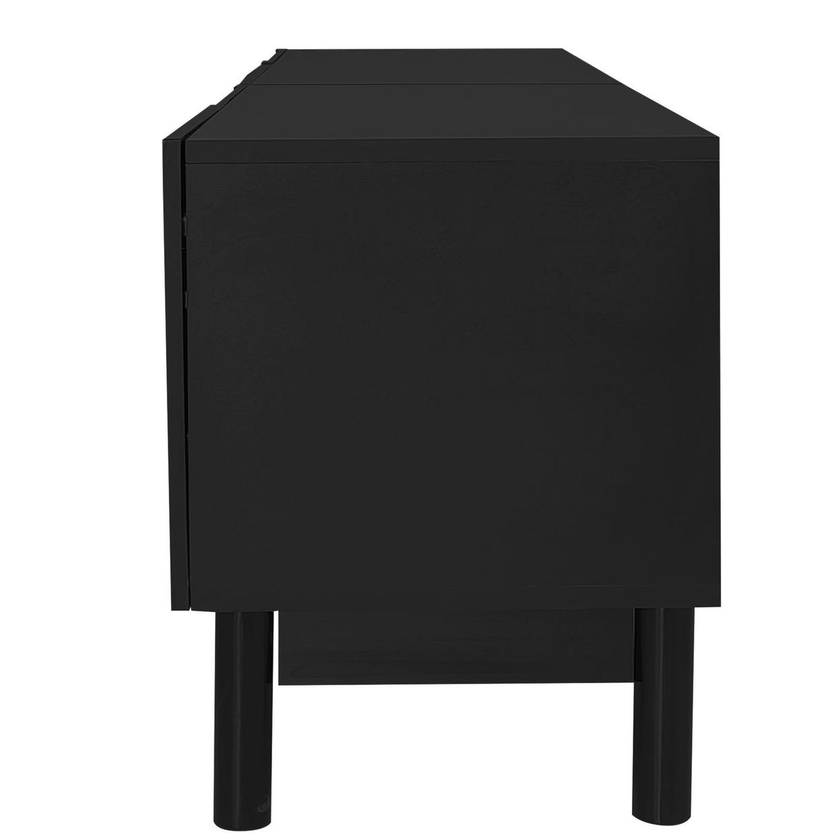TV-LOWBOARD 169/34/45,5 cm mit 4 Türen in Schwarz - Schwarz, Holzwerkstoff (169/45.5/35cm) - BEAOK