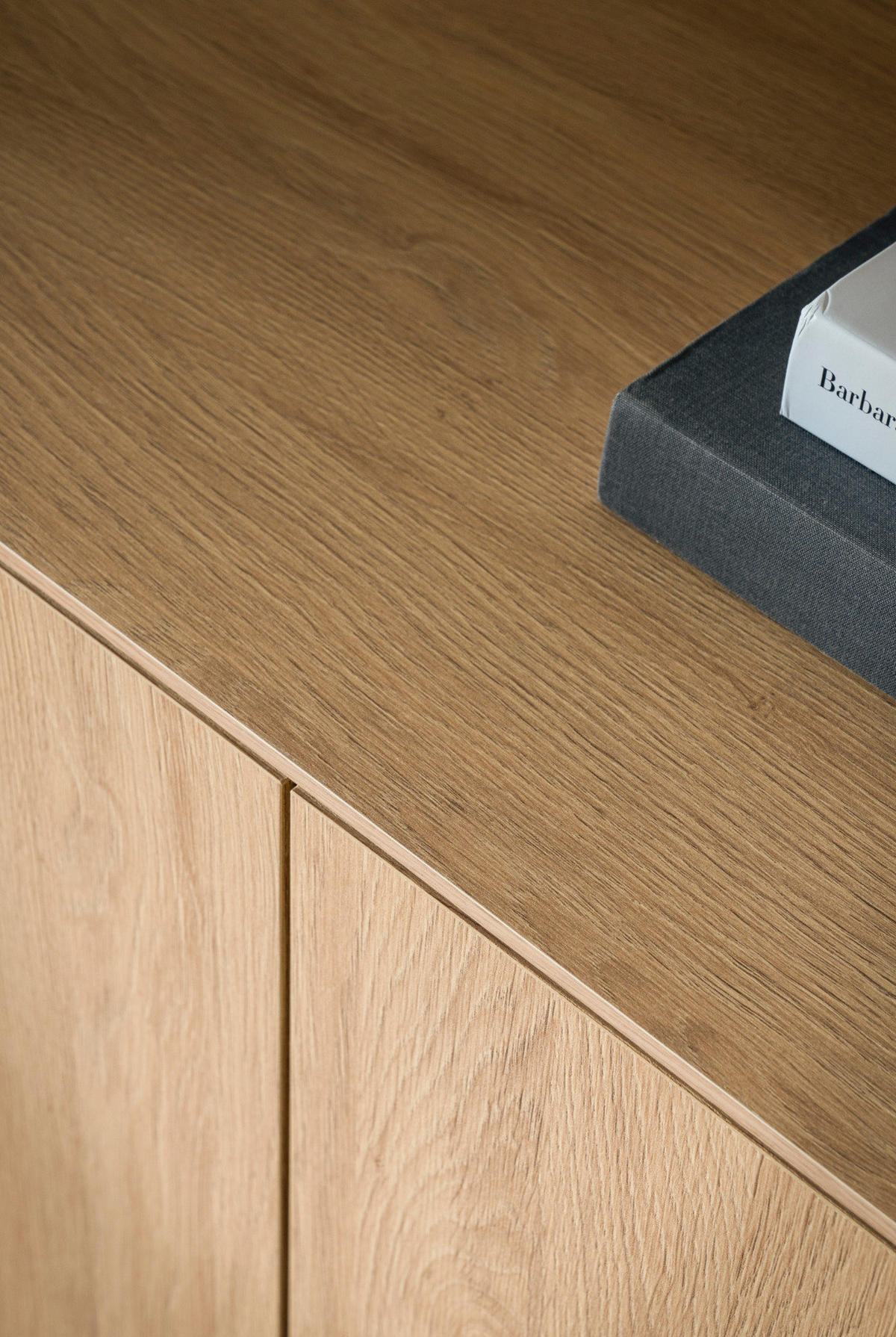 SIDEBOARD Stone Eiche, Kommode 200 x 90 cm, mit Push-to-Open - Eichefarben/Schwarz, Holzwerkstoff/Metall (200/90/40cm) - Furn.Design