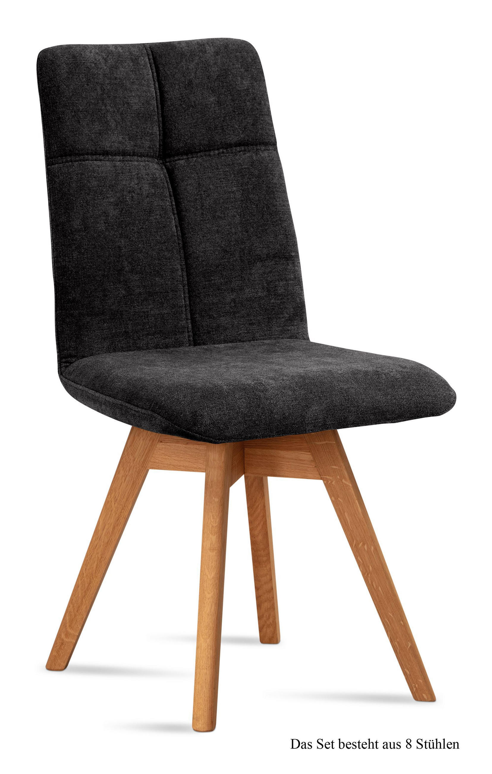 ESSZIMMERSTUHL drehbar (8er-Set) Dorea 47x92x60 Eiche geölt/Anthrazit - Eichefarben/Anthrazit, Kunststoff (60/92/47cm) - 58aufmkessel