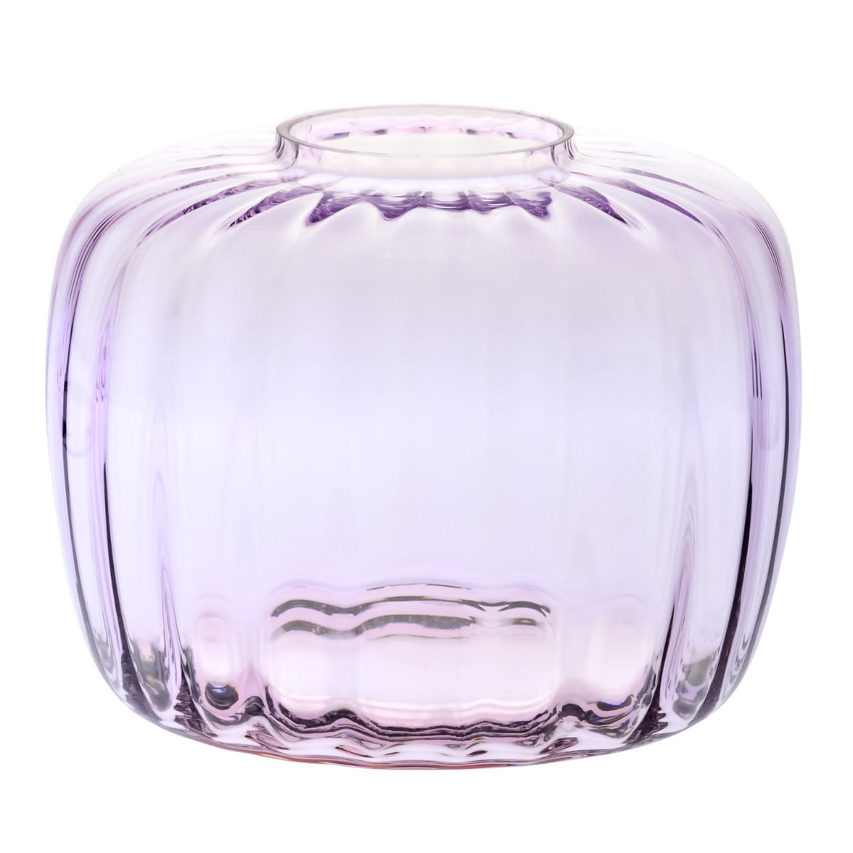 BLUMENVASE BALLERINA GERIFFELT, 19 CM - Transparent/Magnolie, Glas (26/19.4cm) - Krosno Glass