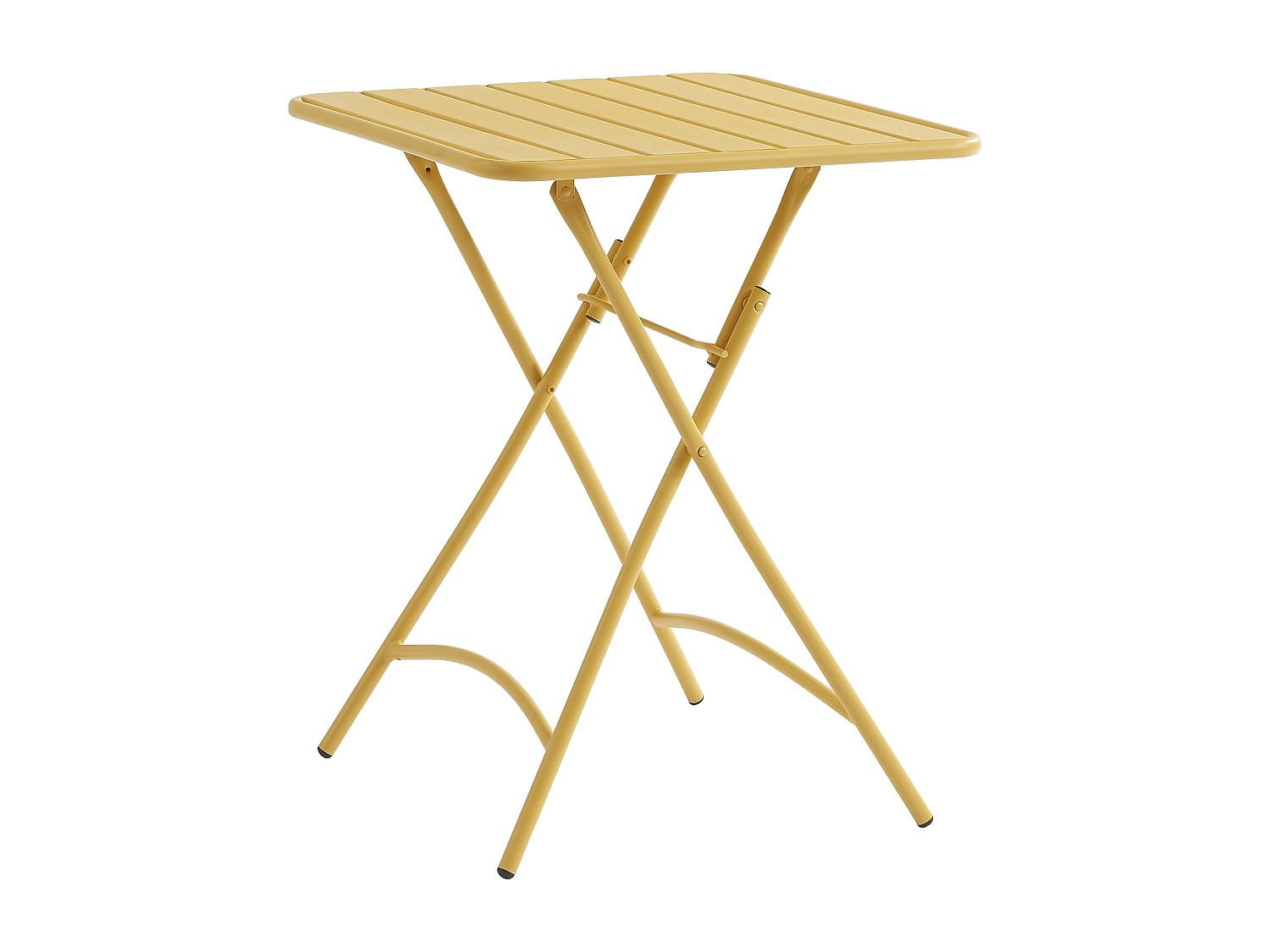 GARTENTISCH - 2 -Sitzer - Stahl - senffarben - MIRMANDE - Gelb, Metall (60/60/73cm) - Vente-Unique