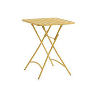 GARTENTISCH - 2 -Sitzer - Stahl - senffarben - MIRMANDE - Gelb, Metall (60/60/73cm) - Vente-Unique