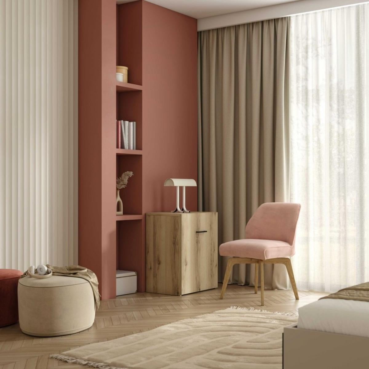 SCHREIBTISCH INTELLO 131,5x60x75 cm Bürotisch Computertisch, Eichefarben - Eichefarben, Holzwerkstoff (60/131.5/75cm) - MASSENO