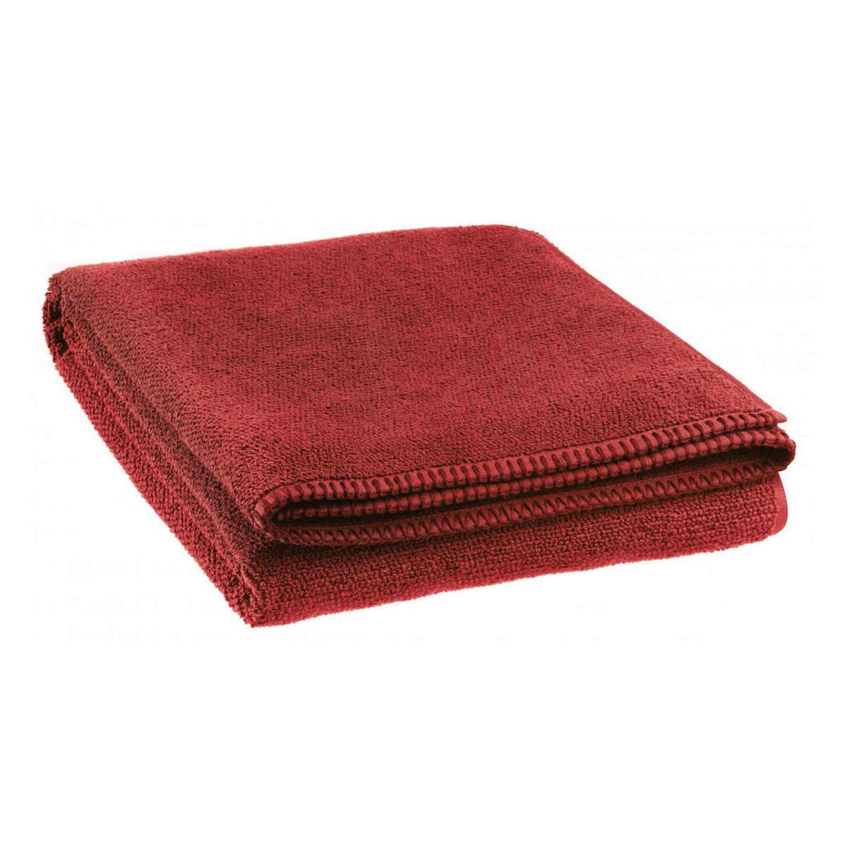 BADETUCH Bora geranie 90 x 150 cm - Rot, Textil (90/150cm) - Vivaraise