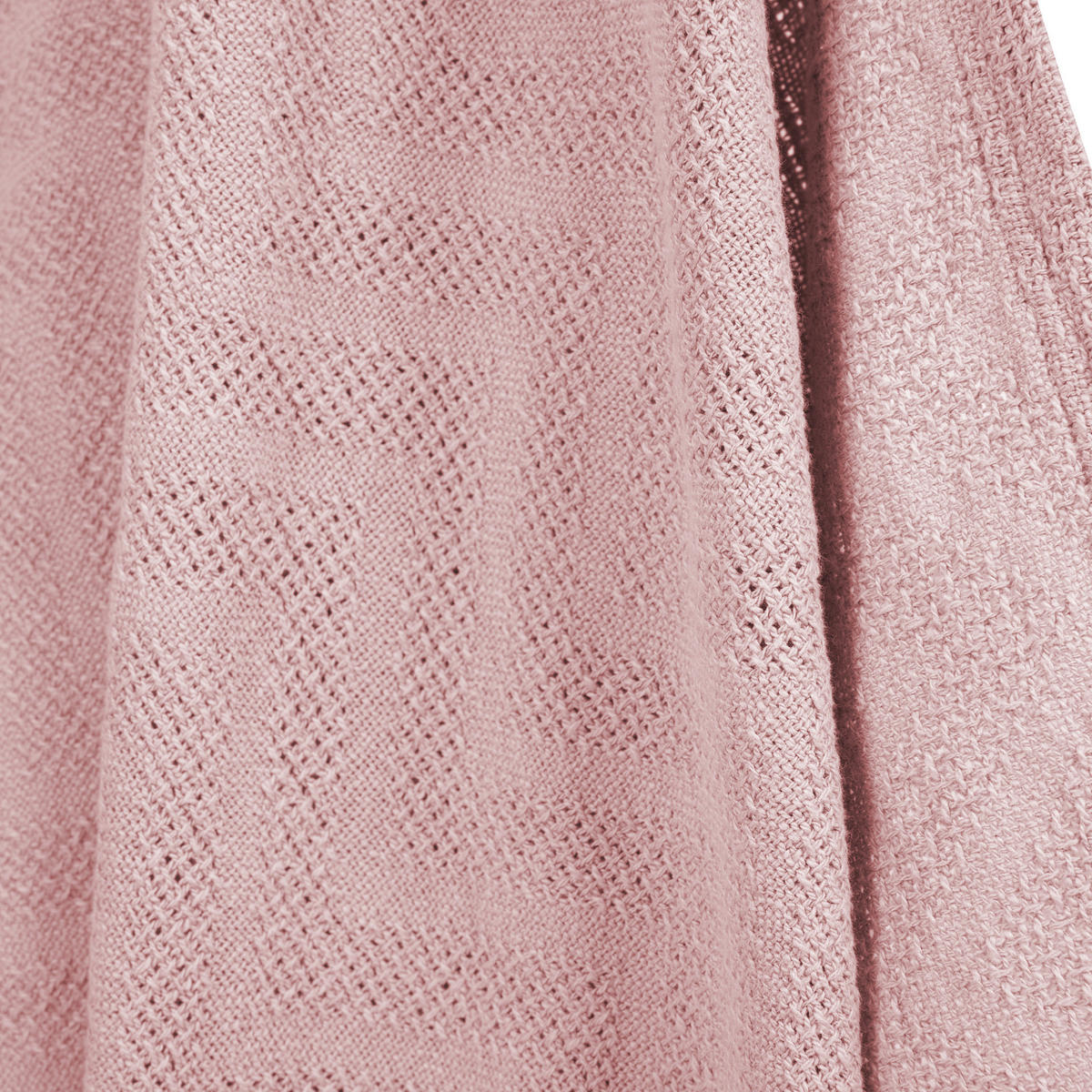 DECKE IN STRICKOPTIK 80 x 80 cm Lil Planet rosa - Altrosa, Textil (80/80cm) - Roba