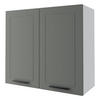 KÜCHENHÄNGESCHRANK Kvantum W3/80 Dust Grey Matt / Weiß Matt 80 / 32,5 / 72cm - Weiß/Grau, Holz/Holzwerkstoff (80/72/32.5cm) - Feldmann-Wohnen