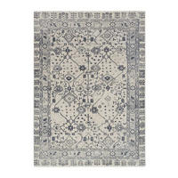 WEBTEPPICH Blau Siroco 160/230 cm - Blau/Beige, Naturmaterialien/Textil (160/230cm) - Atticgo