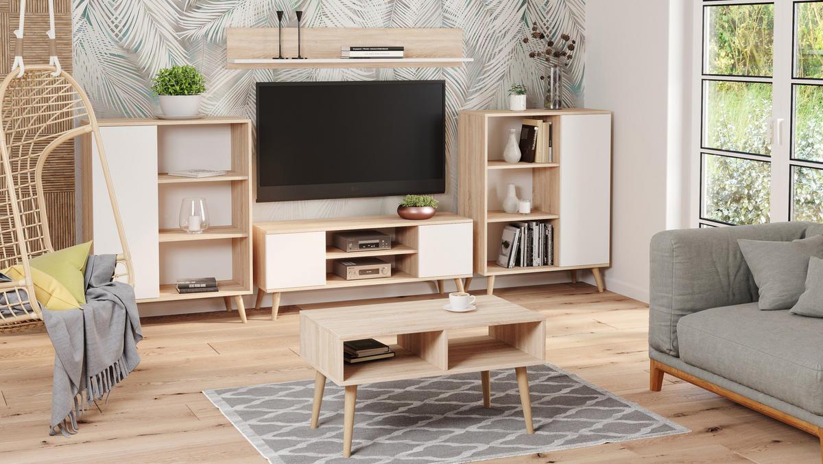 COUCHTISCH Sandi - Sonoma Eiche, Holzwerkstoff (55/90/55cm) - RAUMHIRSCH FURNITURE