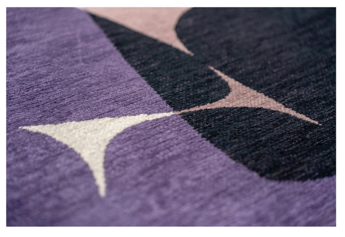 TEPPICH modern Flachgewebe ROCKY Lila 240 x 340 cm - Lila, Textil (240/340cm) - Novatrend