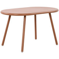 COUCHTISCH oval 80/45/45 cm Kunststoff terracotta - Terracotta, Kunststoff/Metall (45/80/45cm) - CLP