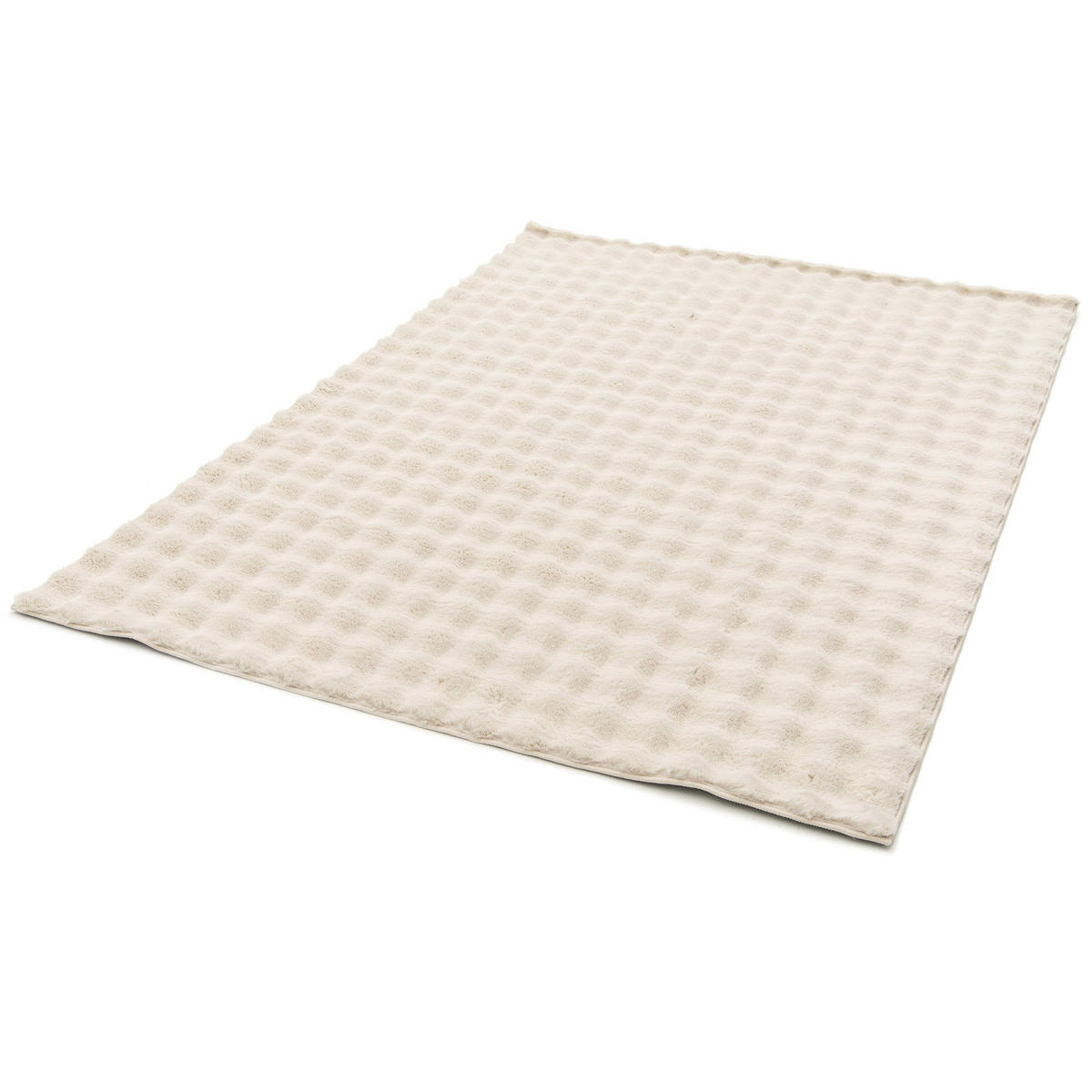 TEPPICH ultraweich mit Relief-Effekt Beige - Beige, Textil (80/150cm) - AFK Living