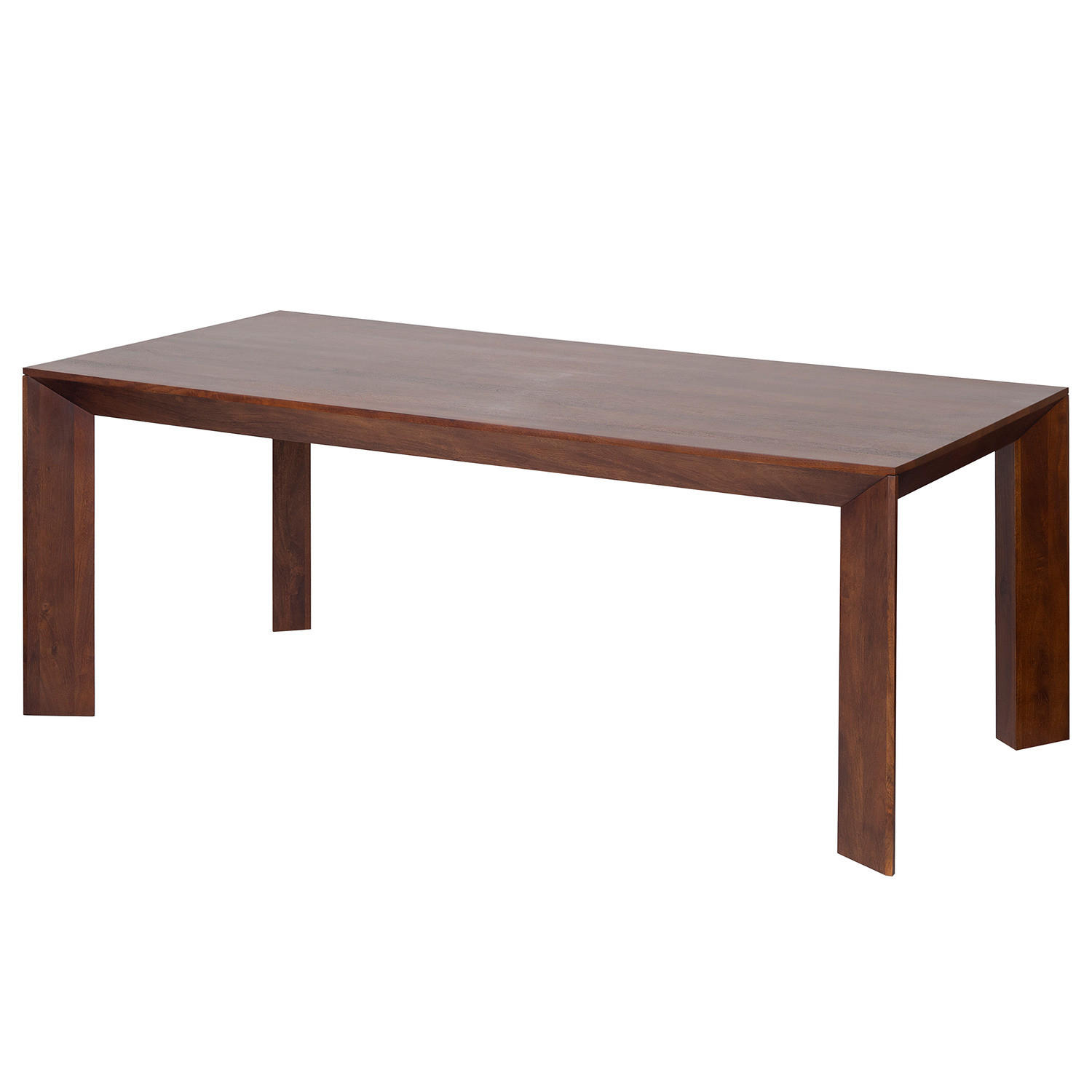 MASSIVER ESSTISCH - Mango massiv - Braun, Holz (100/200/76cm) - home24