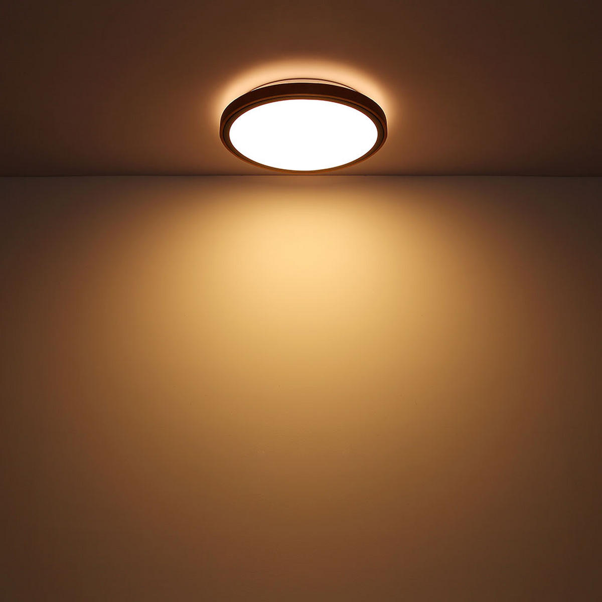 LED DECKENLEUCHTE Aluminium Braun - Braun, Metall (30/30/8cm)