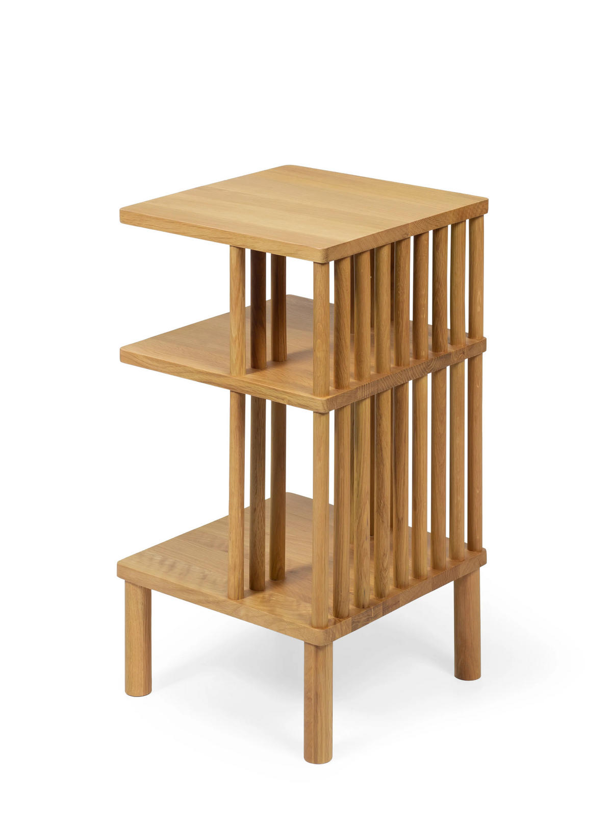 NACHTTISCH Isla, Eiche - Beige, Holz (35/65/35cm) - WOODEK
