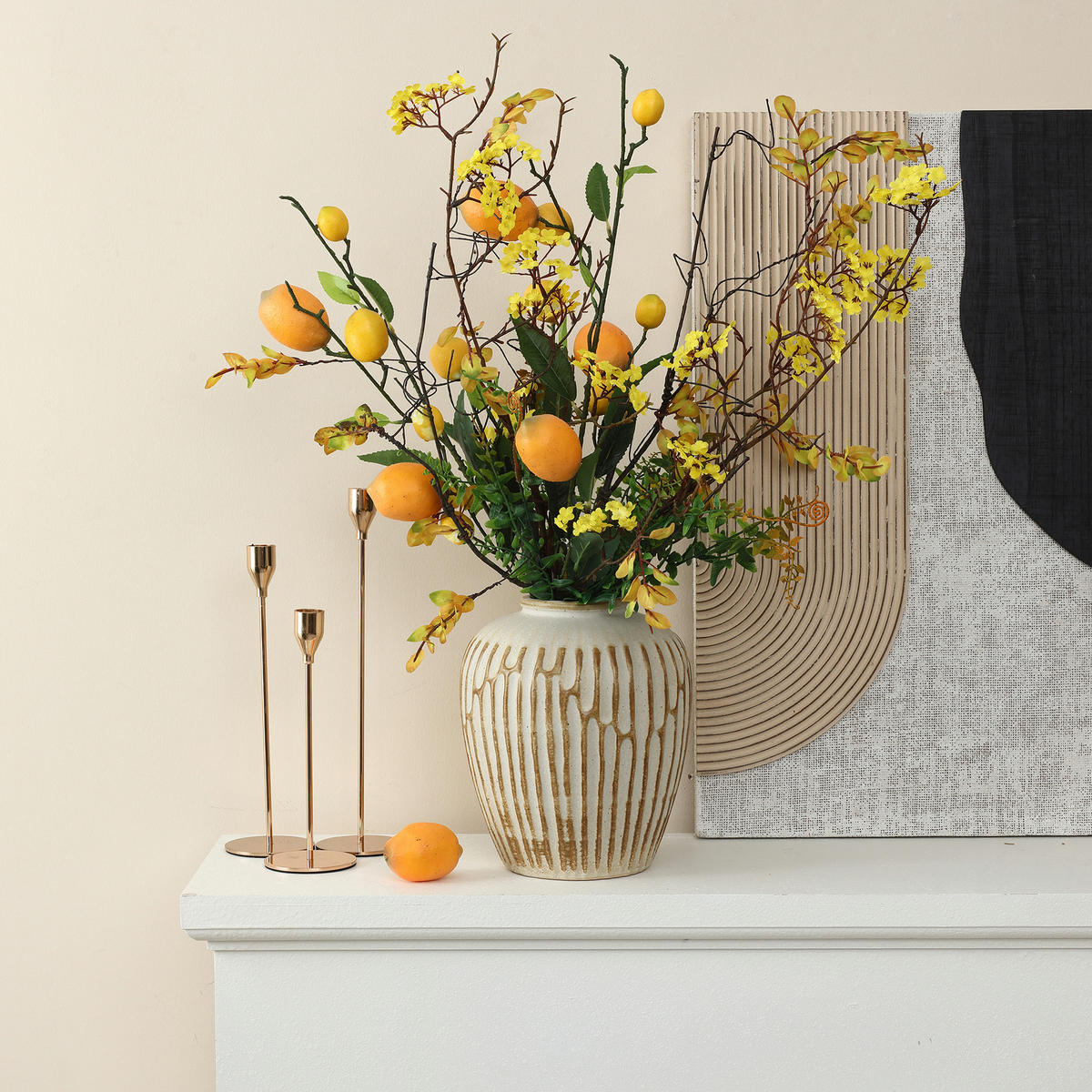 CERAMIC vase vintage look,beige,H 23.5cm - Beige, Keramik (23.5cm) - Hometopia