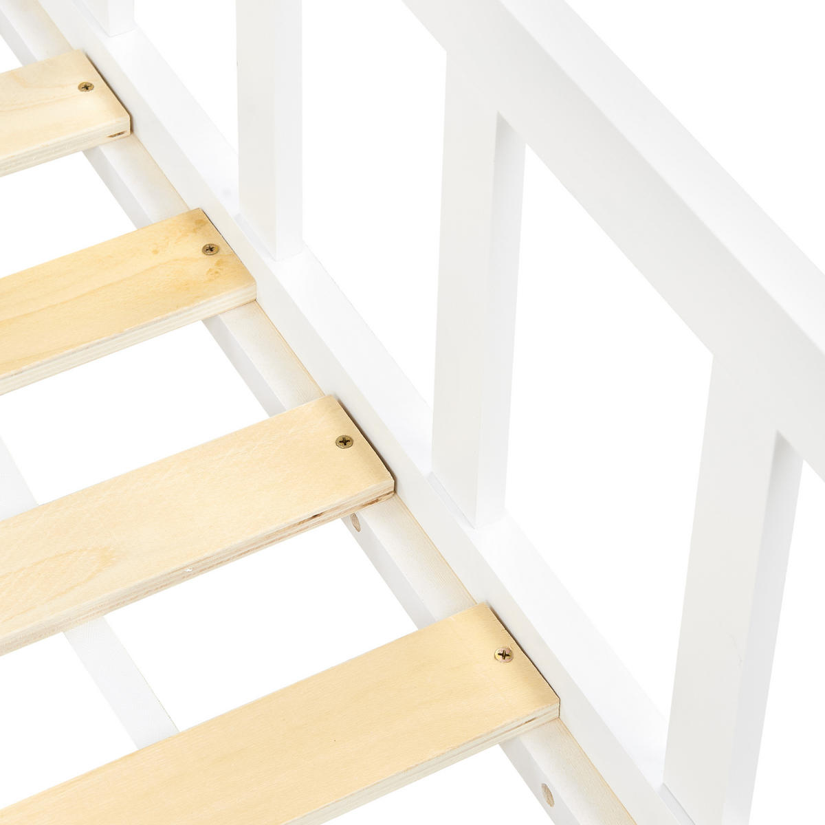 KINDERBETT 200x90 cm Weiß Meymac - Weiß, Holz (200/90cm) - Beliani