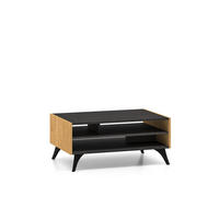 COUCHTISCH Toscania Eiche / Schwarz 90 / 60 / 40cm - Eichefarben/Schwarz, Holz/Holzwerkstoff (60/90/40cm) - Feldmann-Wohnen