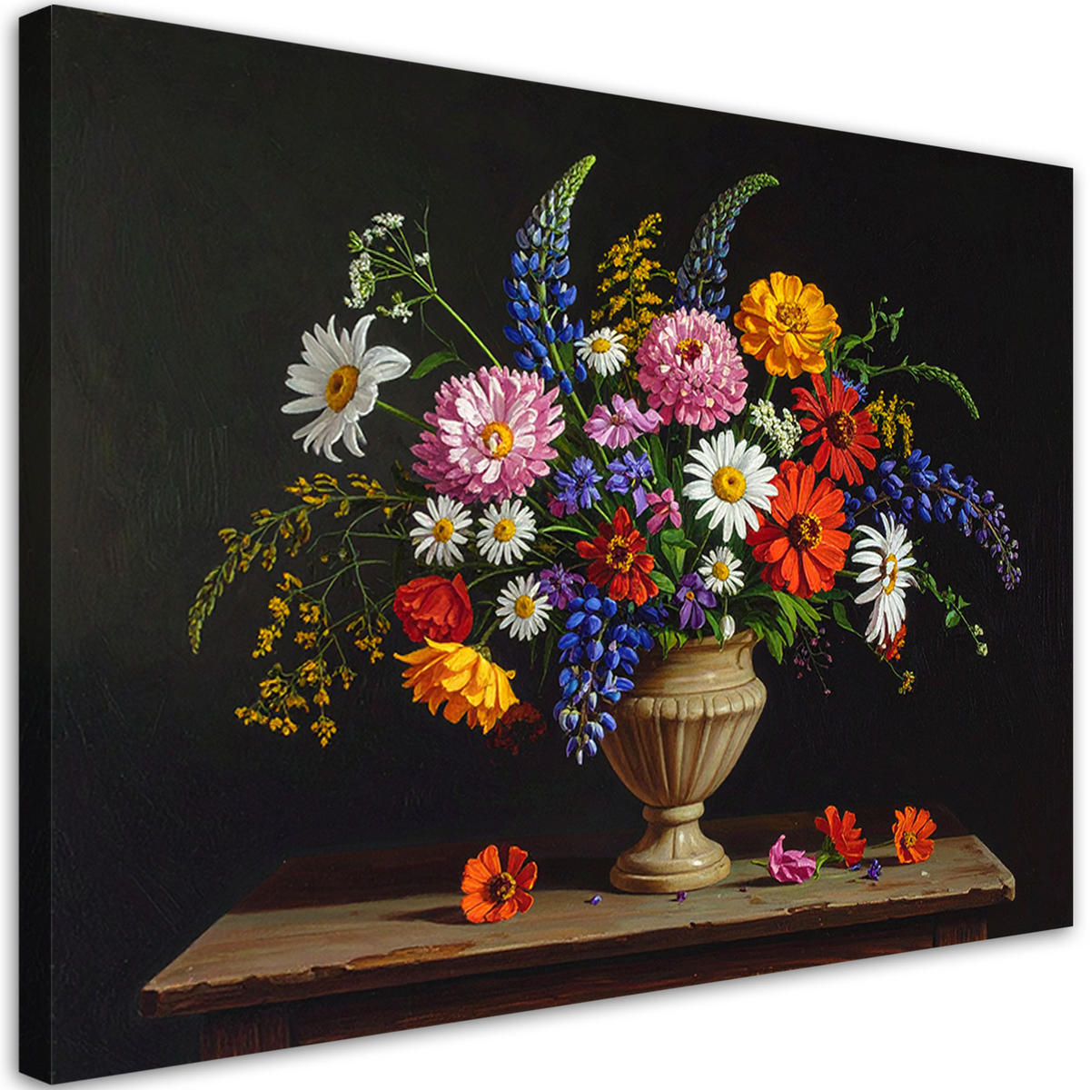 LEINWANDBILD Blumen 120x80cm - Multicolor, Textil (120/80cm) - Feeby