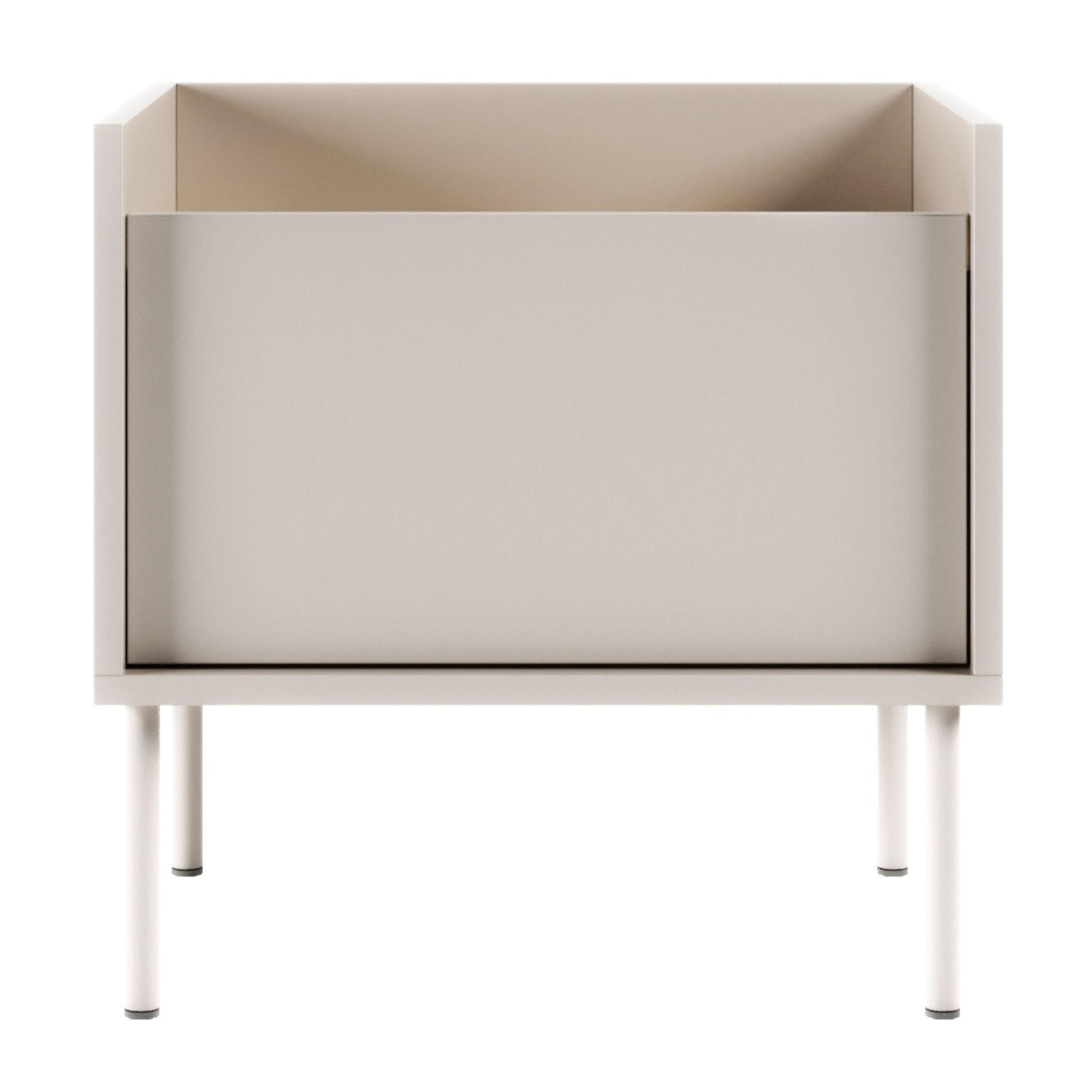 NACHTTISCH Tovi Kaschmirgrau / Holzoptik Eiche 50 cm - Kaschmir, Holzwerkstoff/Metall (48.2/48.5/36.4cm) - Selsey