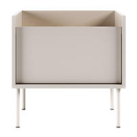 NACHTTISCH Tovi Kaschmirgrau / Holzoptik Eiche 50 cm - Kaschmir, Holzwerkstoff/Metall (48.2/48.5/36.4cm) - Selsey