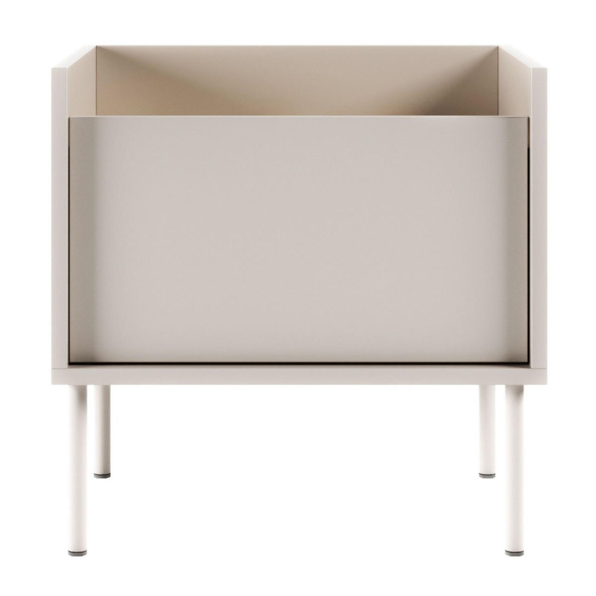 NACHTTISCH Tovi Kaschmirgrau / Holzoptik Eiche 50 cm - Kaschmir, Holzwerkstoff/Metall (48.2/48.5/36.4cm) - Selsey
