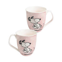 KAFFEEBECHER The Peanuts Snoopy Rosa mit Punkten 280 ml - Rosa, Keramik (0.28L) - United Labels