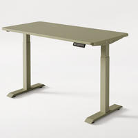 SCHREIBTISCH Elektrisch Höhenverstellbarer HomeOne 140x70cm Grün/Grün mit Memory-Funktion, Anti-Kollisions Technologie - Grün, Holzwerkstoff (70/140/72cm) - Desktronic