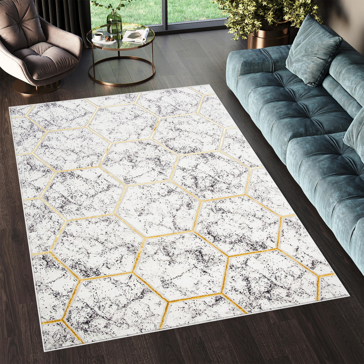 TEPPICH SHINE Creme 160/220 cm - Creme, Textil (160/220cm) - Tapiso