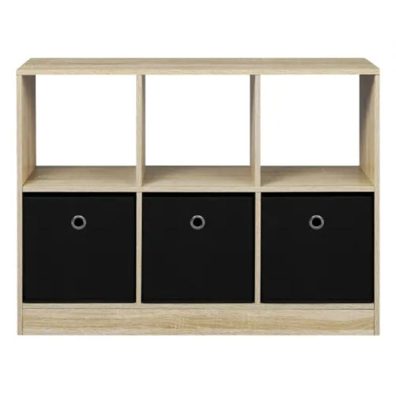 Pangivo Bücherregal Schwarz 80x61x30 cm