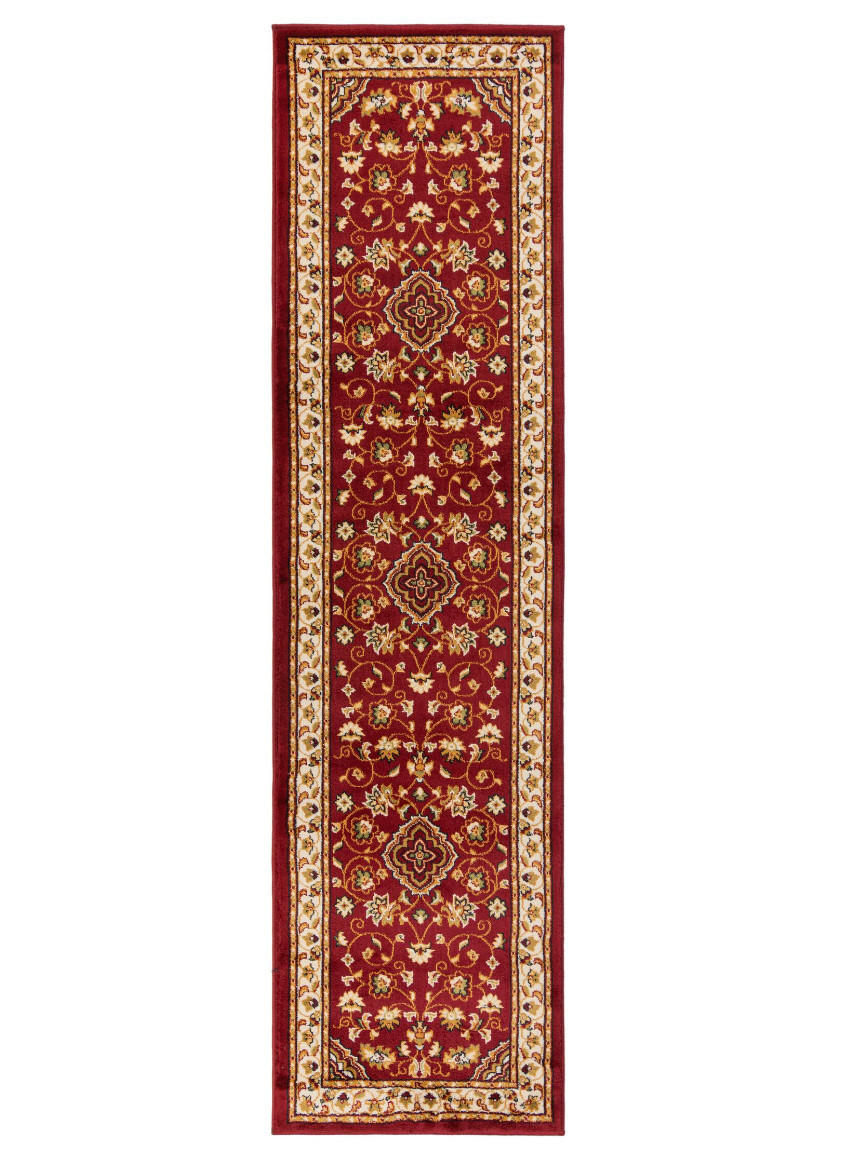 TEPPICH Traditionell-Floral-Design GLAZERT, Rot 66x300 cm - Rot, Textil (66/300cm) - KADIMA DESIGN