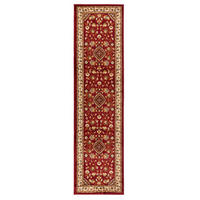 TEPPICH Traditionell-Floral-Design GLAZERT, Rot 66x300 cm - Rot, Textil (66/300cm) - KADIMA DESIGN