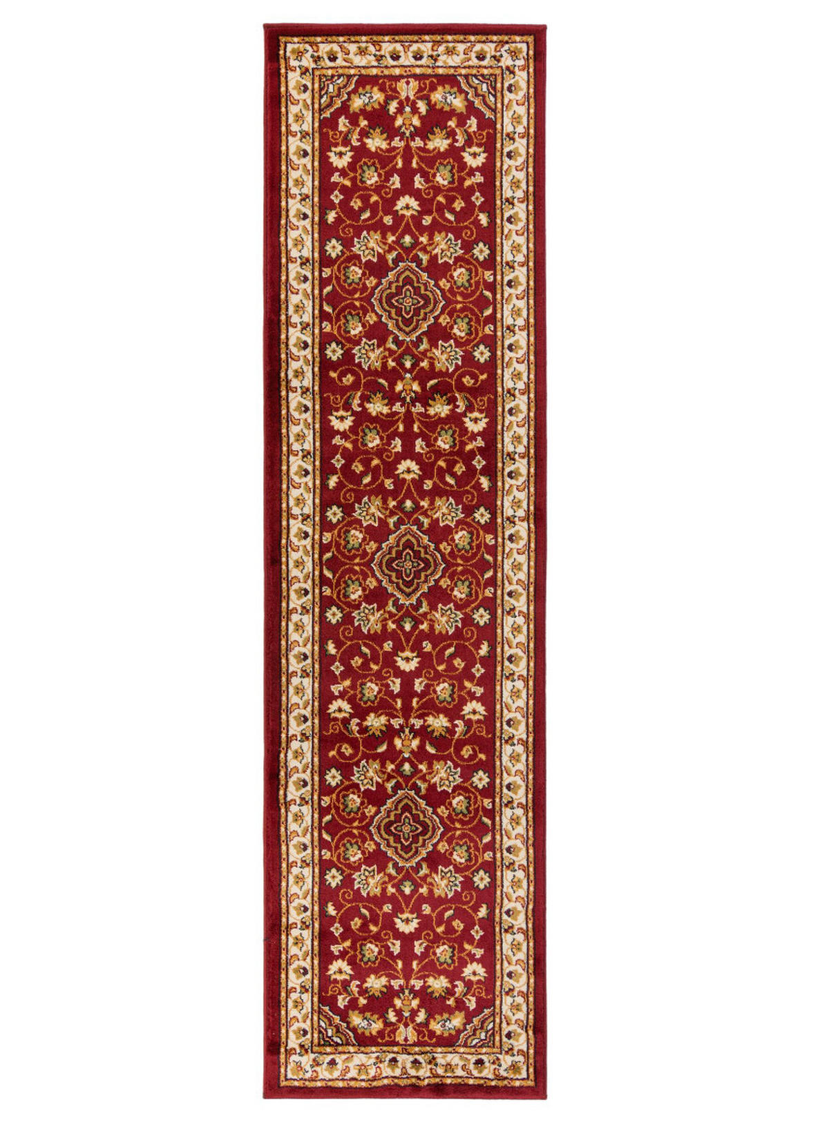 TEPPICH Traditionell-Floral-Design GLAZERT, Rot 66x300 cm - Rot, Textil (66/300cm) - KADIMA DESIGN