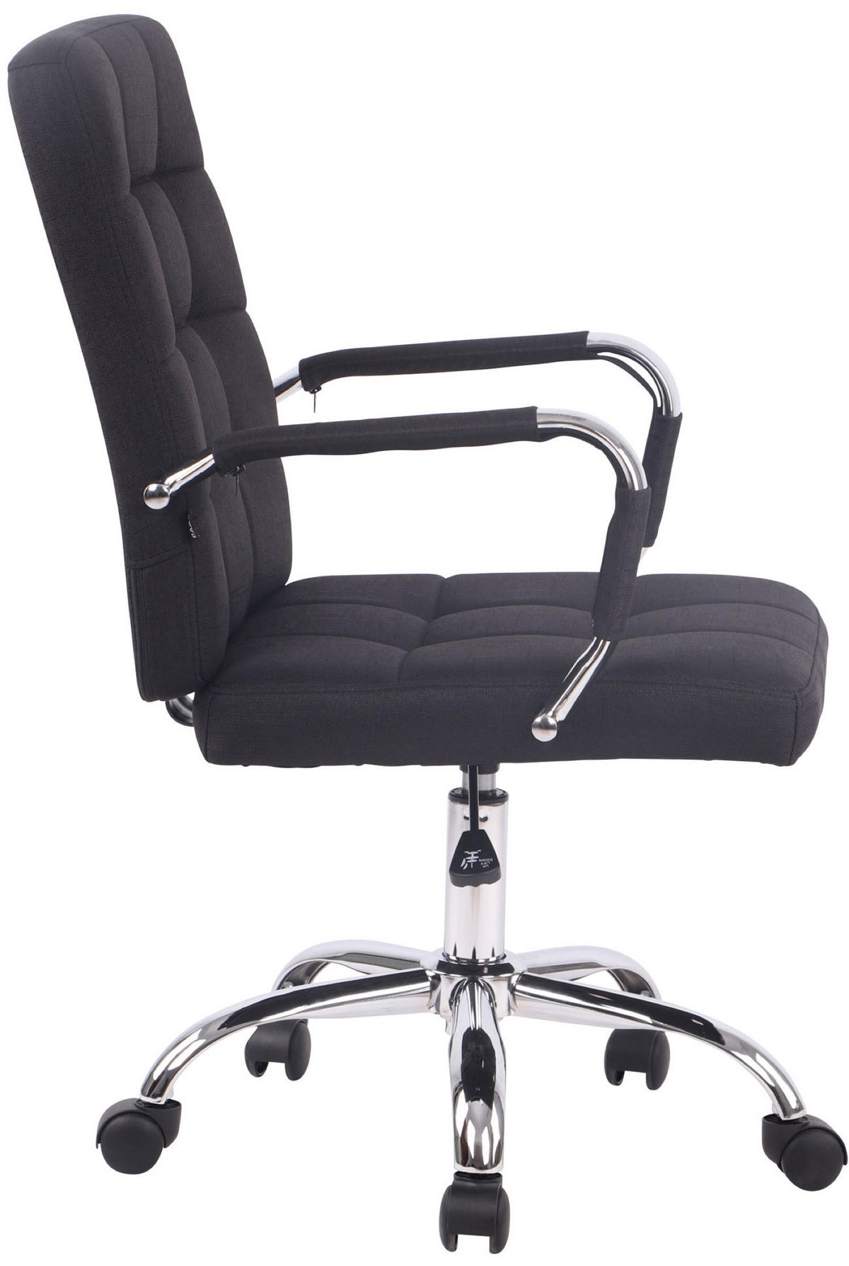 BÜROSTUHL Deal V1, Stoff Schwarz - Schwarz, Textil/Metall (56/104/62cm) - TPFLiving