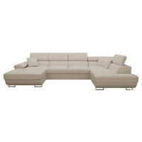 WOHNLANDSCHAFT Cotere Bis Premium, Seite: Rechts - Beige, Holz/Textil (345/91/202cm) - MIRJAN24