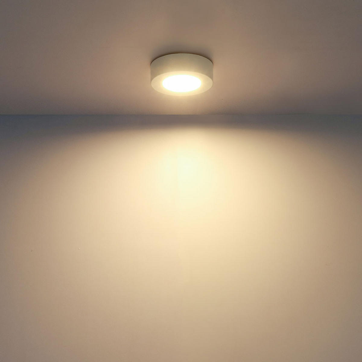 LED DECKENLEUCHTE PAULA Weiß Kunststoff - Weiß, Kunststoff (12.2/12.2/3.5cm) - Globo Lighting