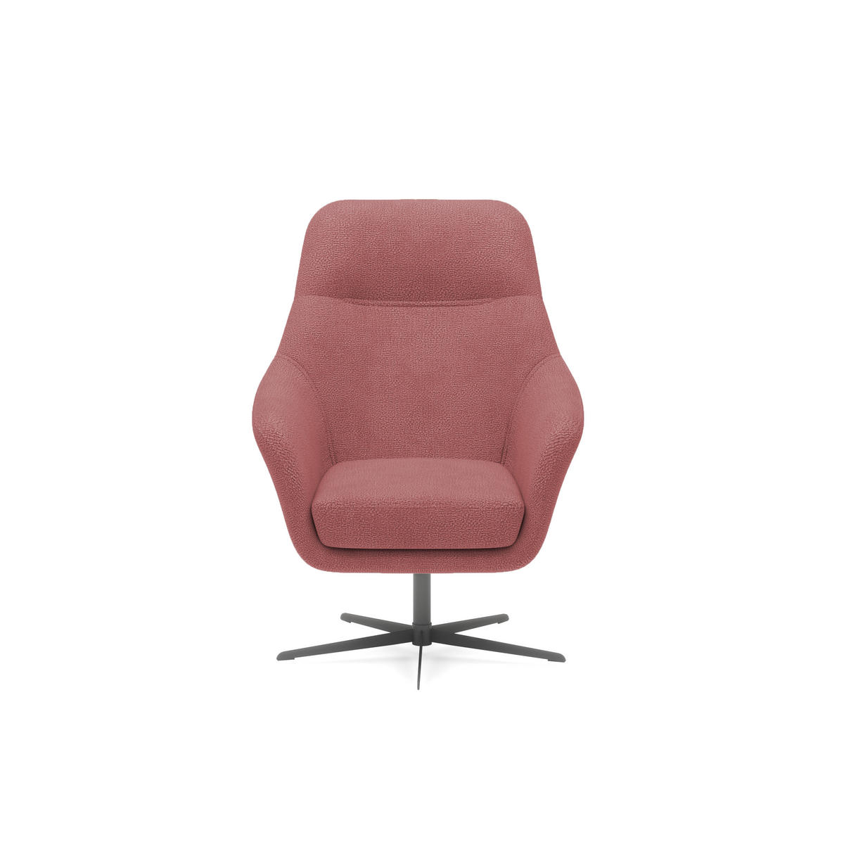 RELAXSESSEL Collection Drehstuhl CUBO – komfortabel, drehbar, modernes Design, 76x97x76 cm, Farbe - Schwarz/Rosa, Holz/Textil (76/97/76cm) - DomoHome