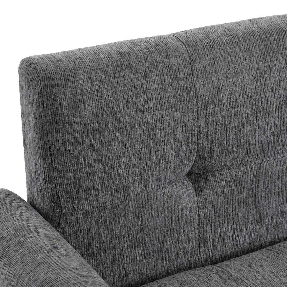 KOMPAKTES 2-Sitzer Sofa 162x74x77 Chenille, grau - Grau, Textil (74/77/162cm) - Luhomfu