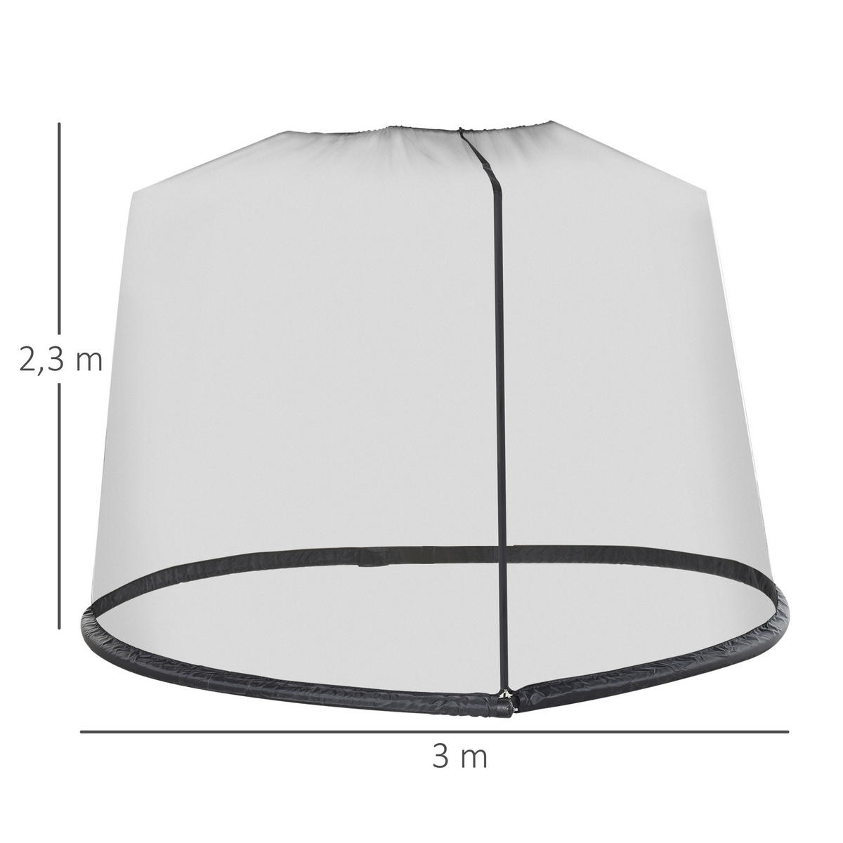 MÜCKENNETZ DE-05655 Mit Reißverschluss Schwarz - Schwarz, Kunststoff (300/300cm) - ComfortXL
