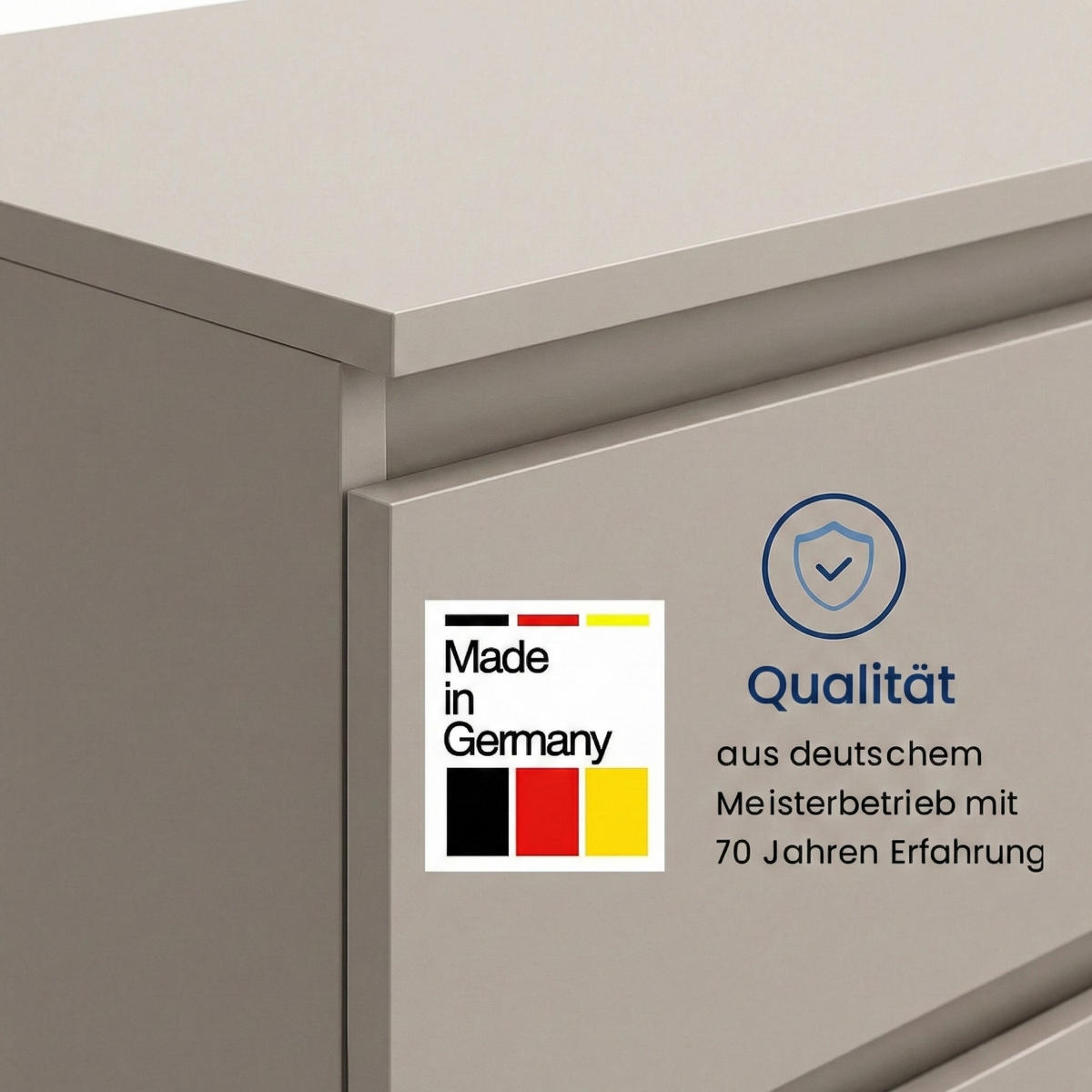 KOMMODE mit 4 Schubladen 76 cm breit in kaschmir - Kaschmir, Holzwerkstoff (76/87.3/35cm) - Home Collective