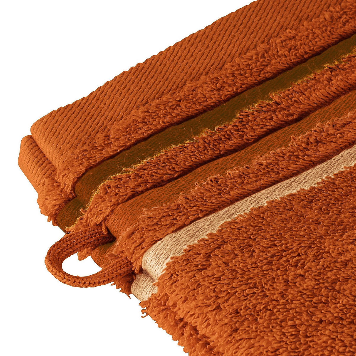 WASCHHANDSCHUHSET Skyline Color - 5-teilig - 16 x 22 cm - Terrakotta - Terracotta, Textil (16/22cm) - SCHIESSER