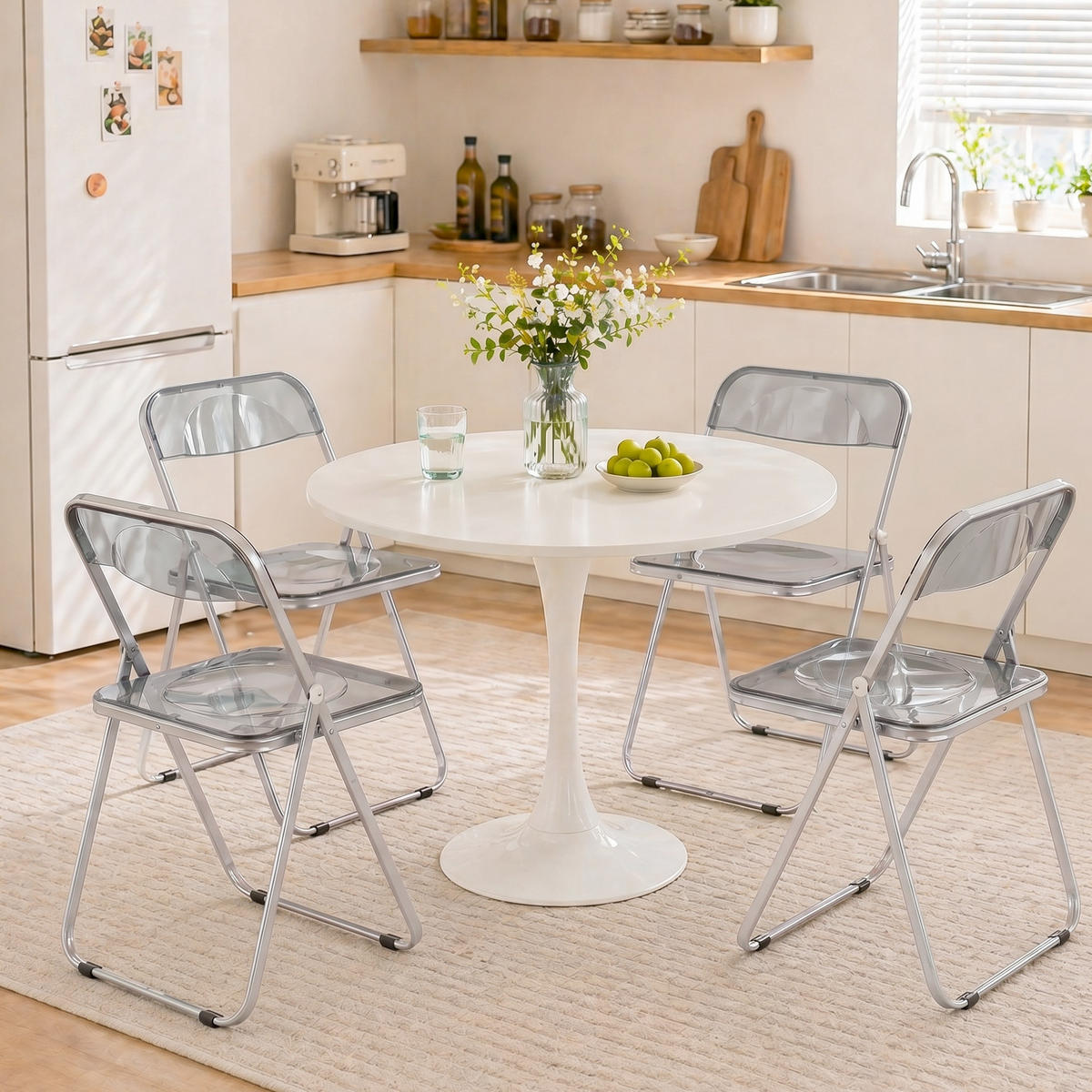 KLAPPSESSEL Grau 4 Stück - Grau, Kunststoff (47/75/48cm) - GiPP