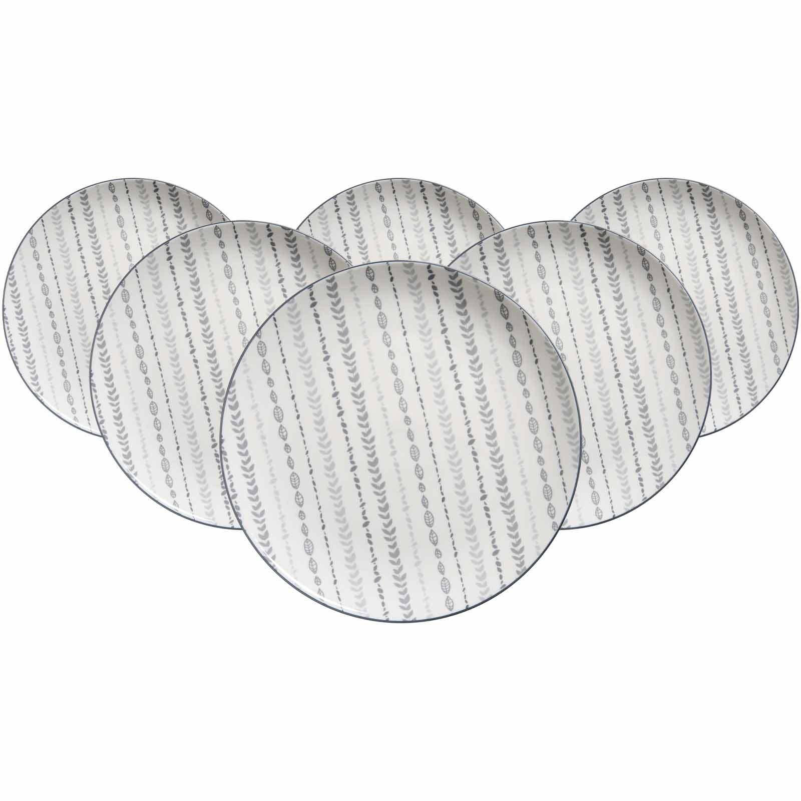 SPEISETELLER Sendai Ranke grau ø 27 cm 6er Set - Grau, Keramik (27cm) - Ritzenhoff Breker