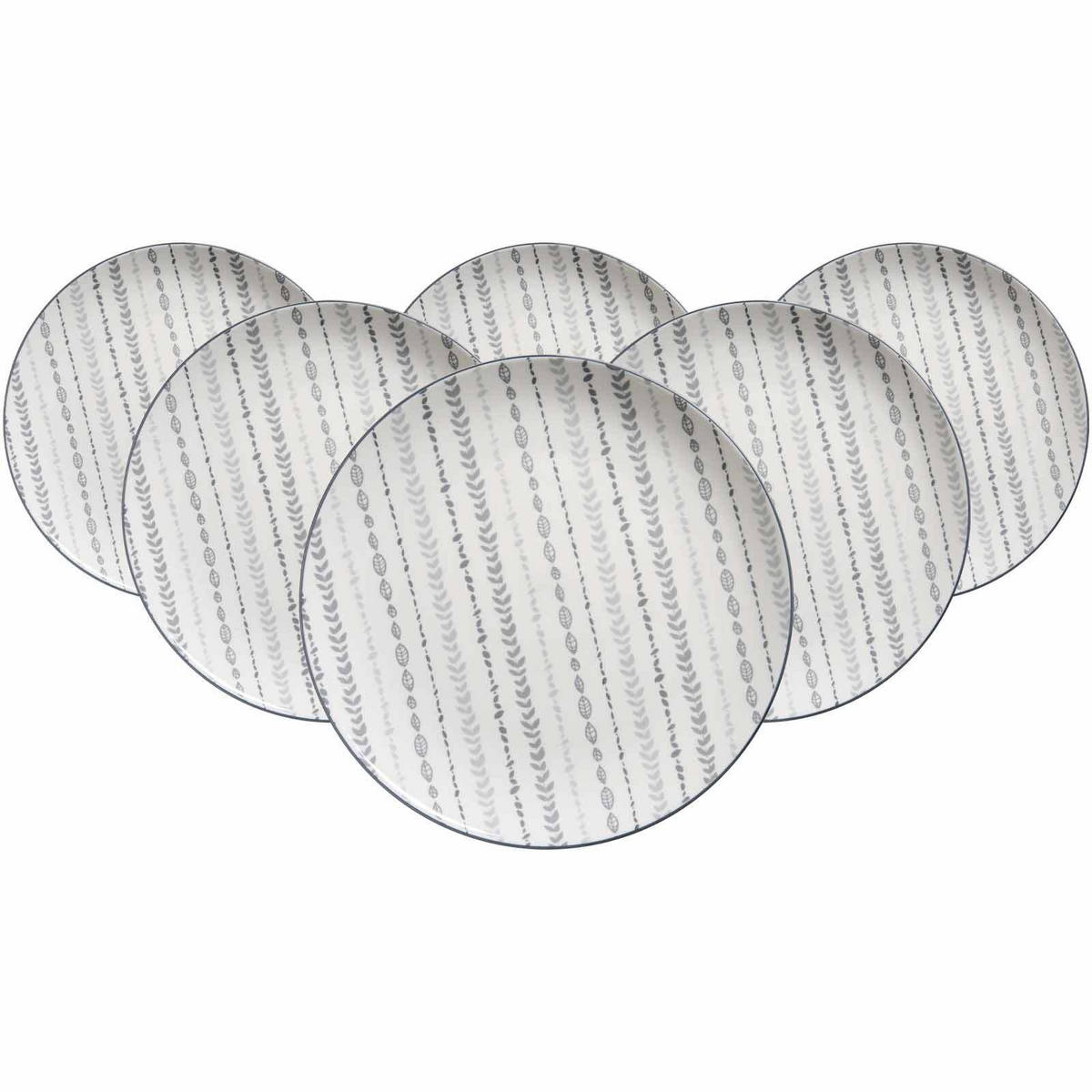 SPEISETELLER Sendai Ranke grau ø 27 cm 6er Set - Grau, Keramik (27cm) - Ritzenhoff Breker