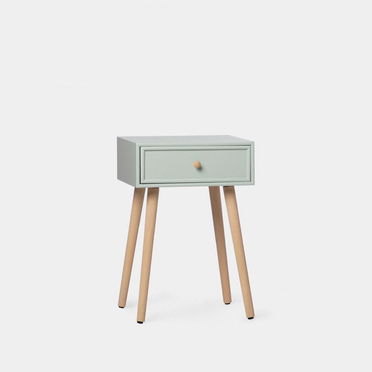 NACHTTISCH MIT 1 SCHUBLADE Tai Grün 40 cm x 61 cm - Grün, Holzwerkstoff (40/61/36cm) - Klast Home