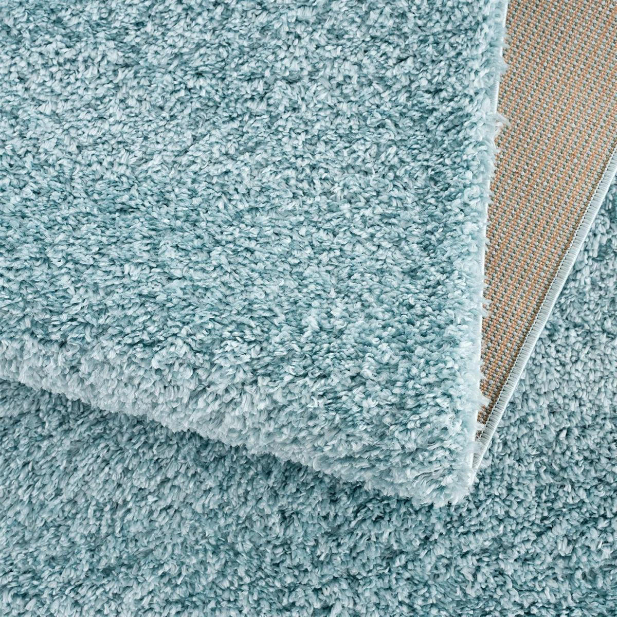 Thumbnail - carpet city Hochflor-Teppich, Blau, Textil, Uni, Rechteckig, 240x340 cm, Oeko-Tex® Standard 100, für Fußbodenheizung gee...